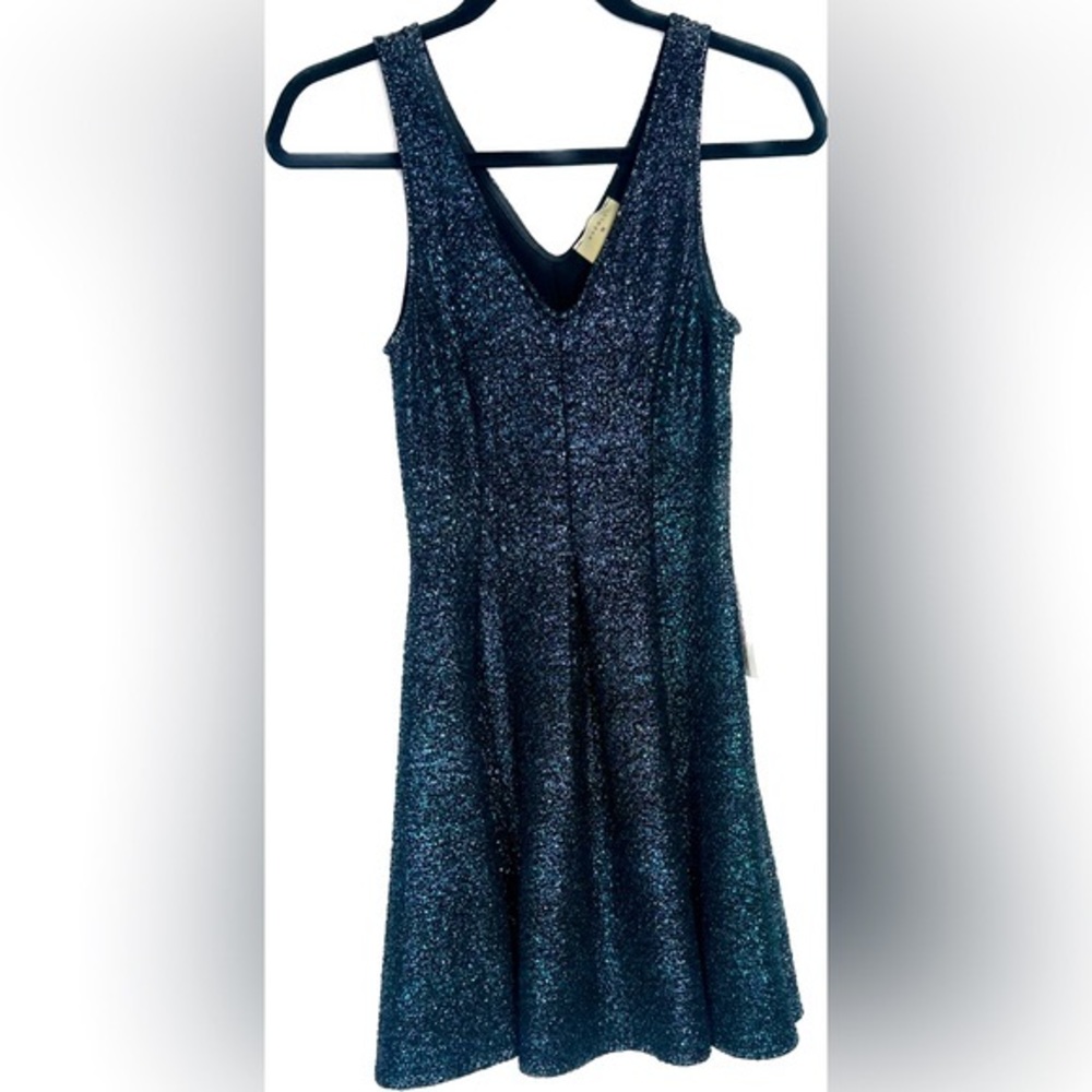 Everly Women's Dress Blue/black/Silver Fit & Flare Sparkly Party Dress